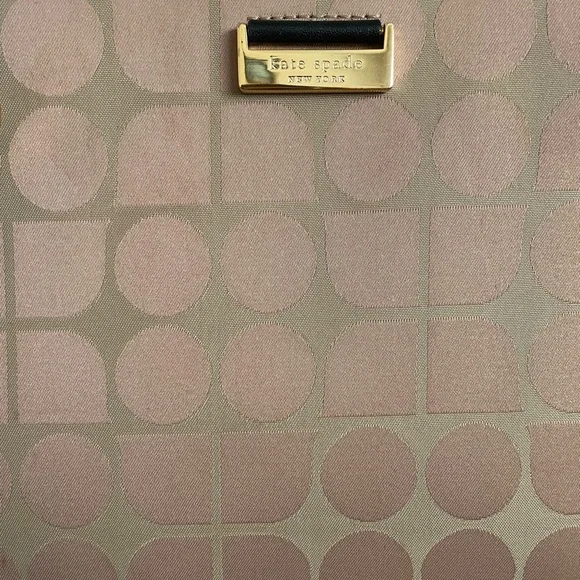 Kate Spade Small Tote Shoulder Bag in Gold and Black with Classic Print - Picture 4 of 14